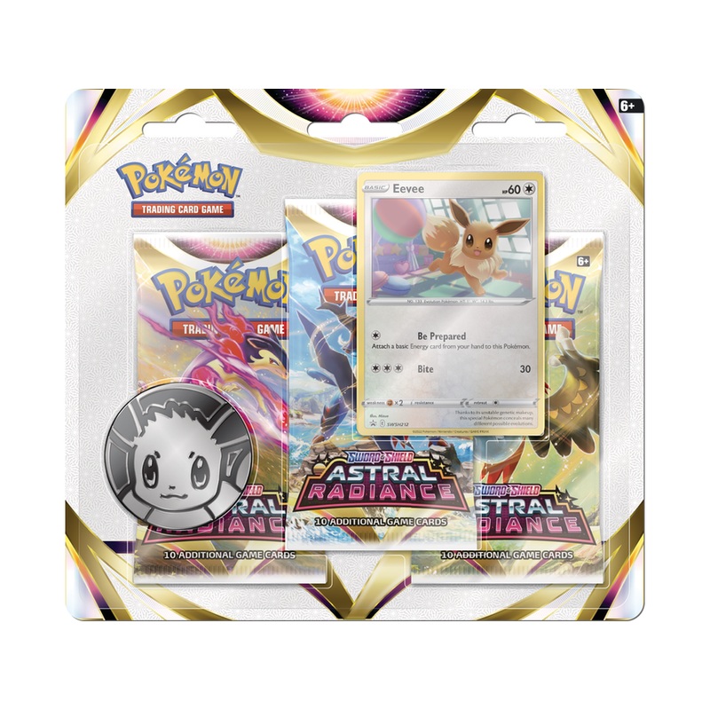 Pokemon - Sword and Shield - Astral Radiance - 3 Pack Blister - Eevee