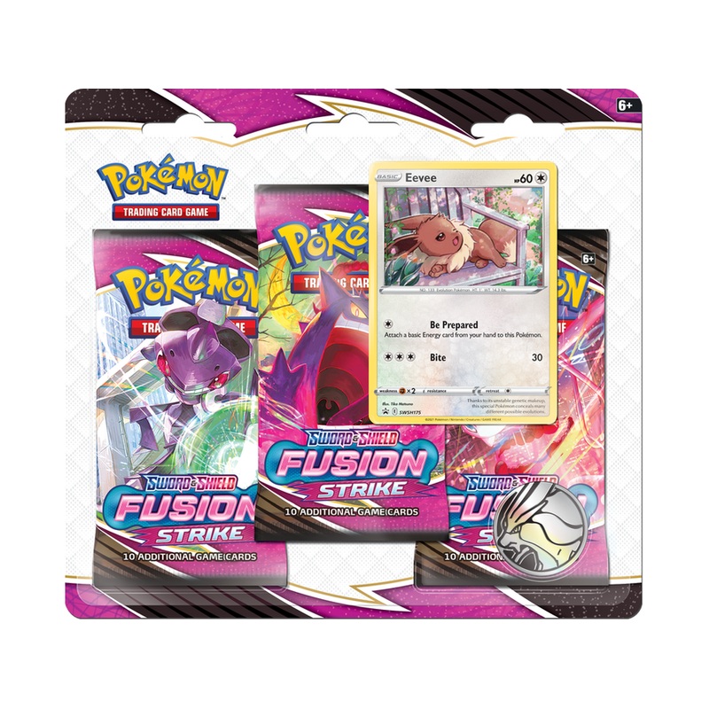Pokemon - Sword and Shield - Fusion Strike - 3 Pack Blister - Eevee