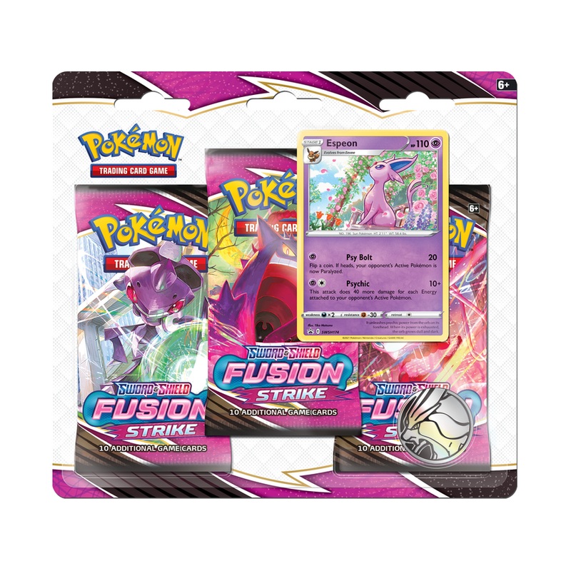 Pokemon - Sword and Shield - Fusion Strike - 3 Pack Blister - Espeon