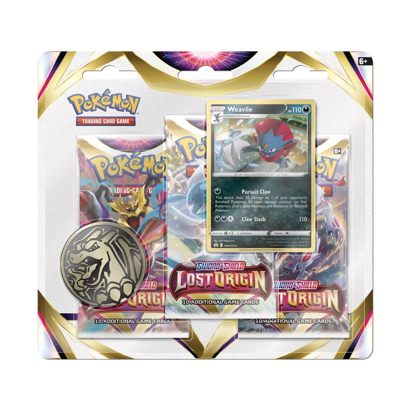 Pokemon - Sword and Shield - Lost Origin - 3-Pack Blister - Weavile