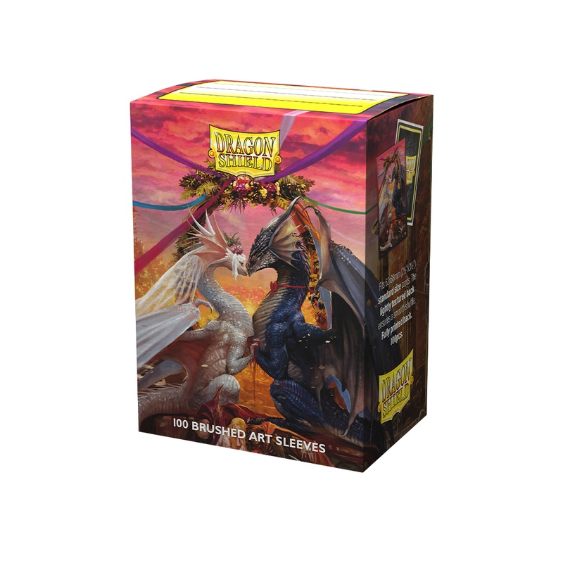 Arcane Tinmen - Dragon Shield Art Sleeves - Standard Size - Brushed Art - Valentine Dragons 2023 - Package of 100