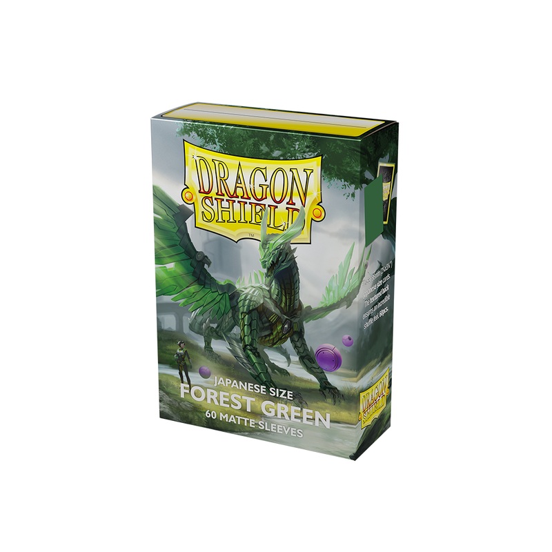 Arcane Tinmen - Dragon Shield Sleeves - Japanese Size - Matte - Forest Green - Package of 60