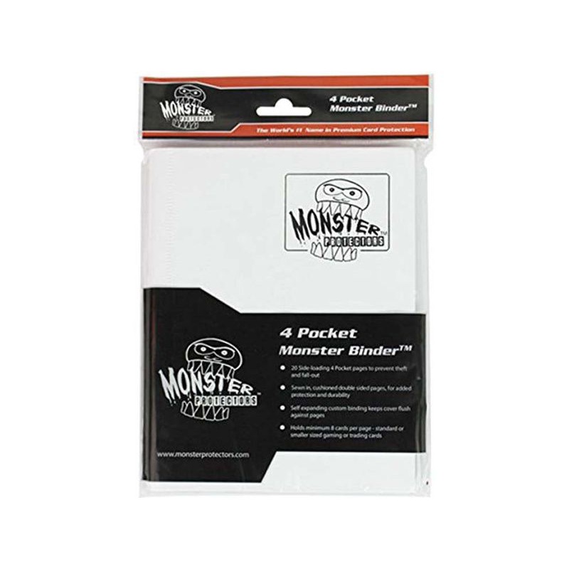 BCW - Monster - 4 Pocket Binder - Matte White