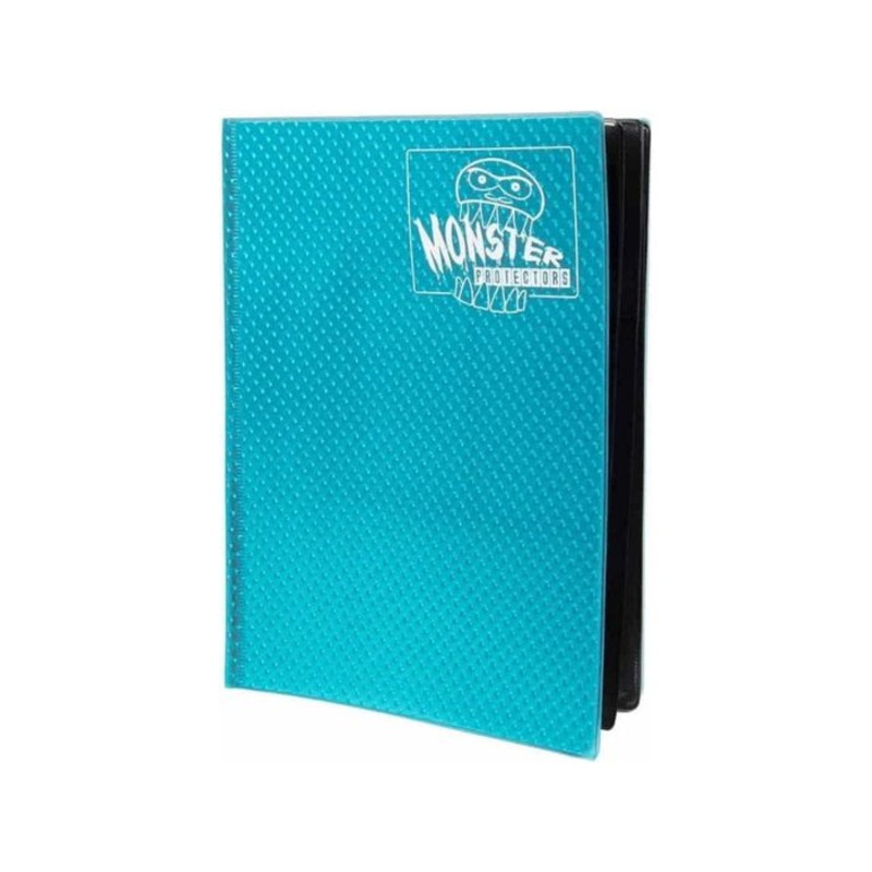 BCW - Monster - 9 Pocket Binder - Holofoil Aqua Blue