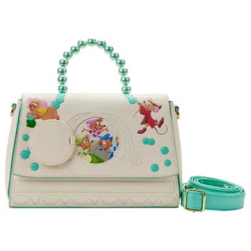 Loungefly - Disney - Cinderella - Gus and Jaq Bead Handle - Crossbody Bag