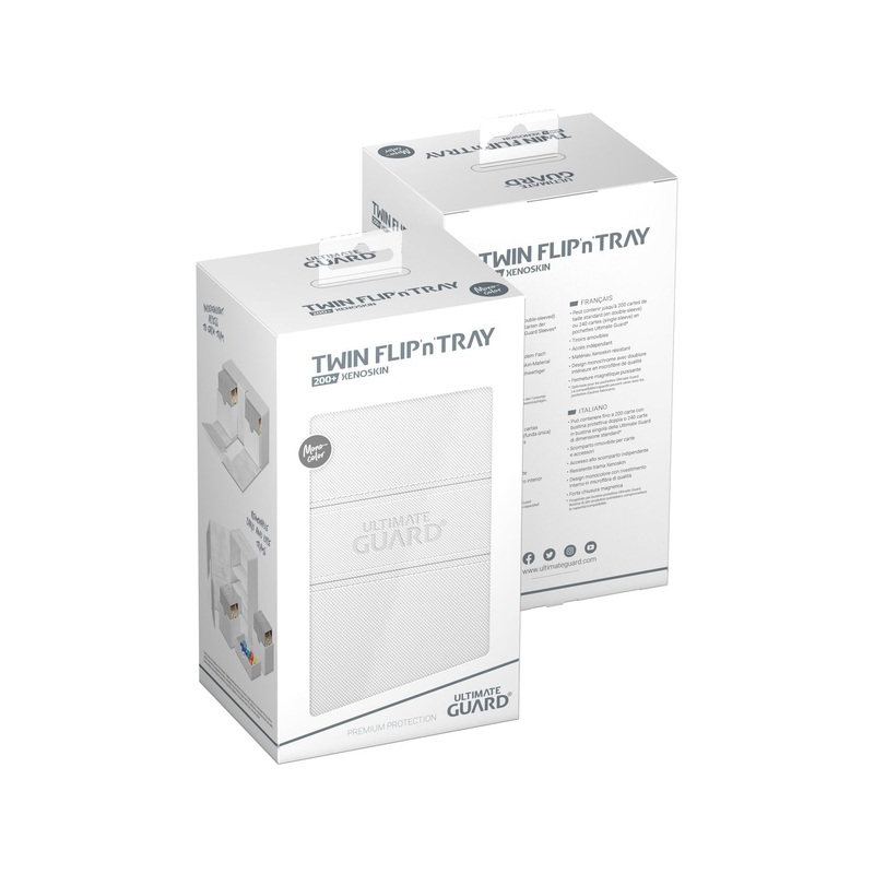 Ultimate Guard - Twin Flip N Tray Deck Case - Monocolor White Xenoskin - 200