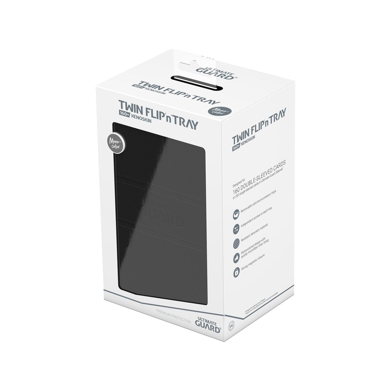 Ultimate Guard - Twin Flip N Tray Xenoskin - Monocolor Black - 160