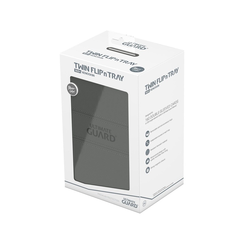 Ultimate Guard - Twin Flip N Tray Xenoskin - Monocolor Grey - 160