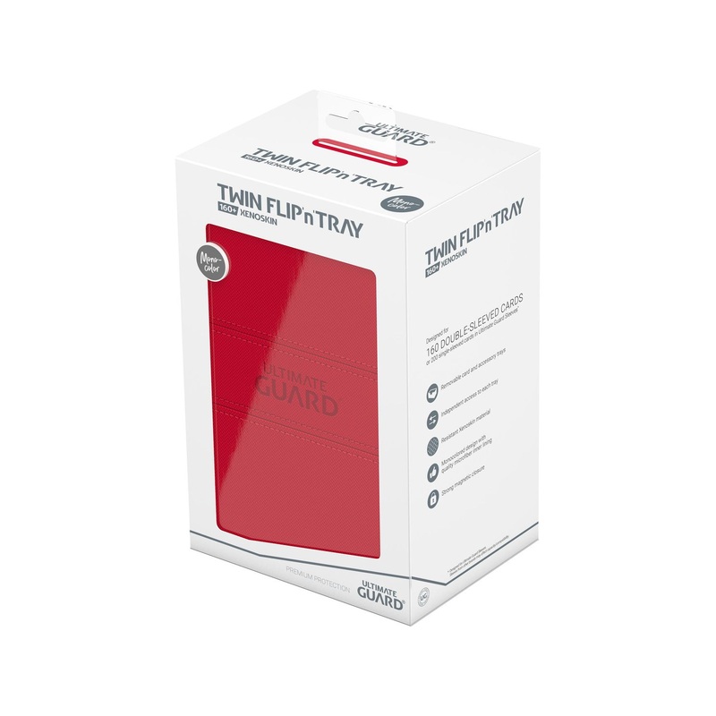 Ultimate Guard - Twin Flip N Tray Xenoskin - Monocolor Red - 160
