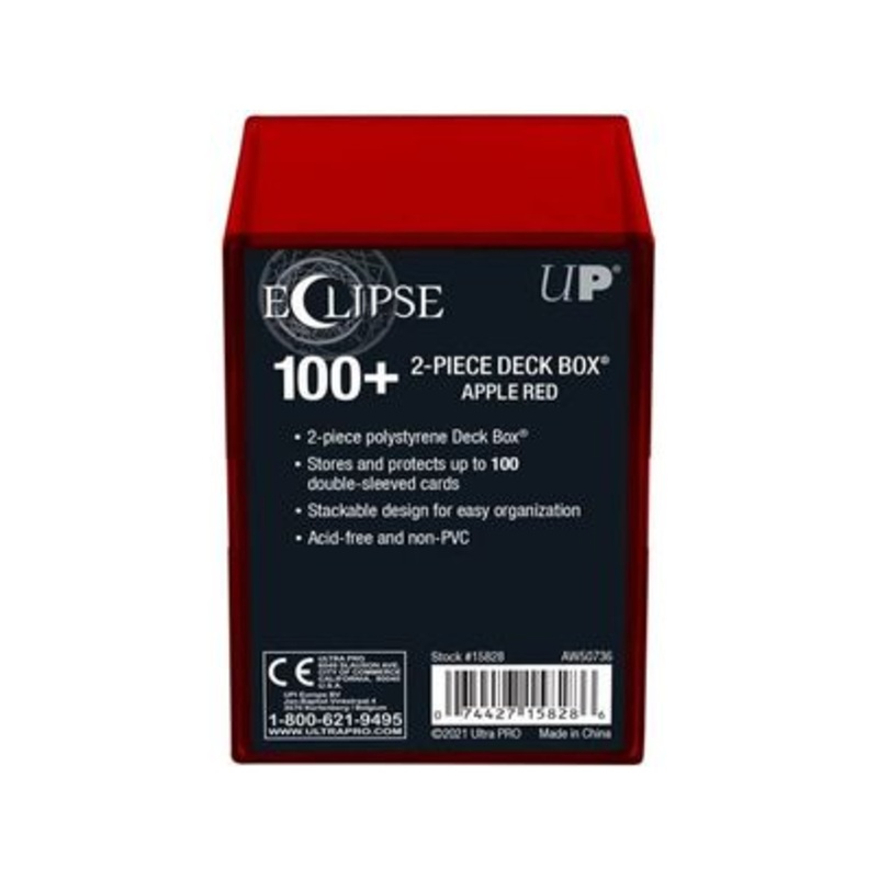 Ultra Pro - Eclipse - 2 Piece Box - 100 Count - Apple Red