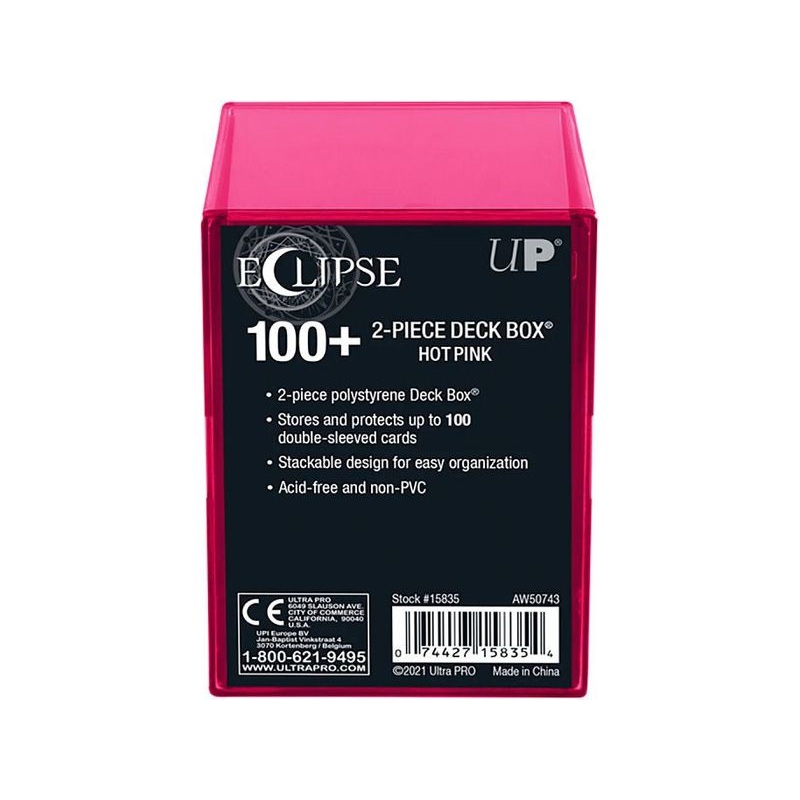 Ultra Pro - Eclipse - 2 Piece Box - 100 Count - Hot Pink