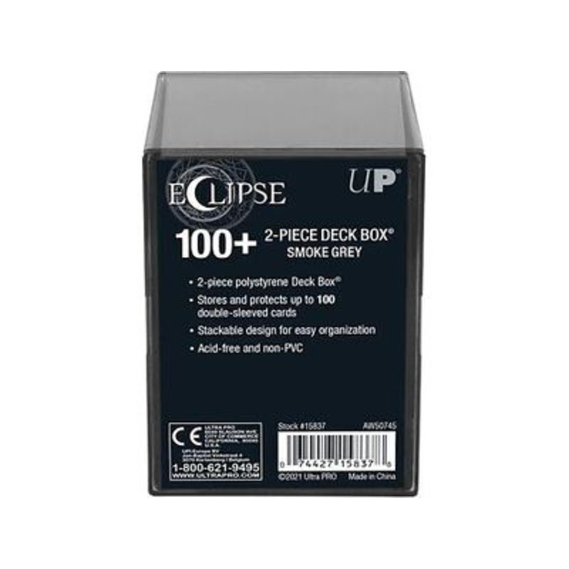 Ultra Pro - Eclipse - 2 Piece Box - 100 Count - Smoke Grey