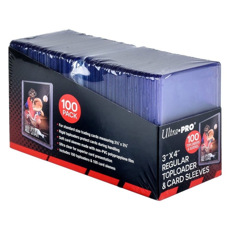 Ultra Pro - Top Loaders - 3x4 Regular With Sleeves Combo - Package of 100