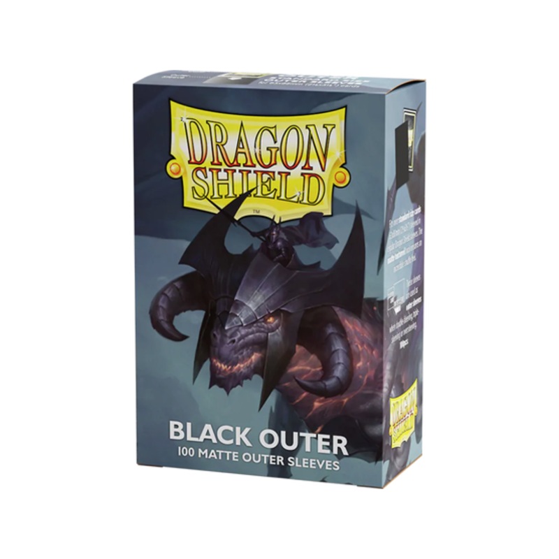Arcane Tinmen - Dragon Shield Outer Sleeves - Standard Size - Matte - Black - Package of 100