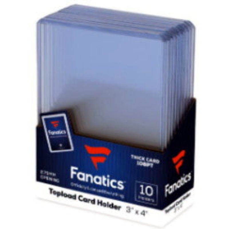 Fanatics - Trading Card Top Loaders - 3x4 Inch Thick 108pt - Package of 10