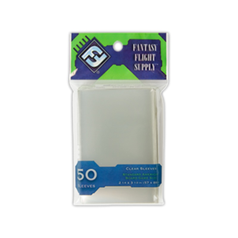 Fantasy Flight - Board Game Card Sleeves - Standard American Sized Clear - 57mm x 89mm