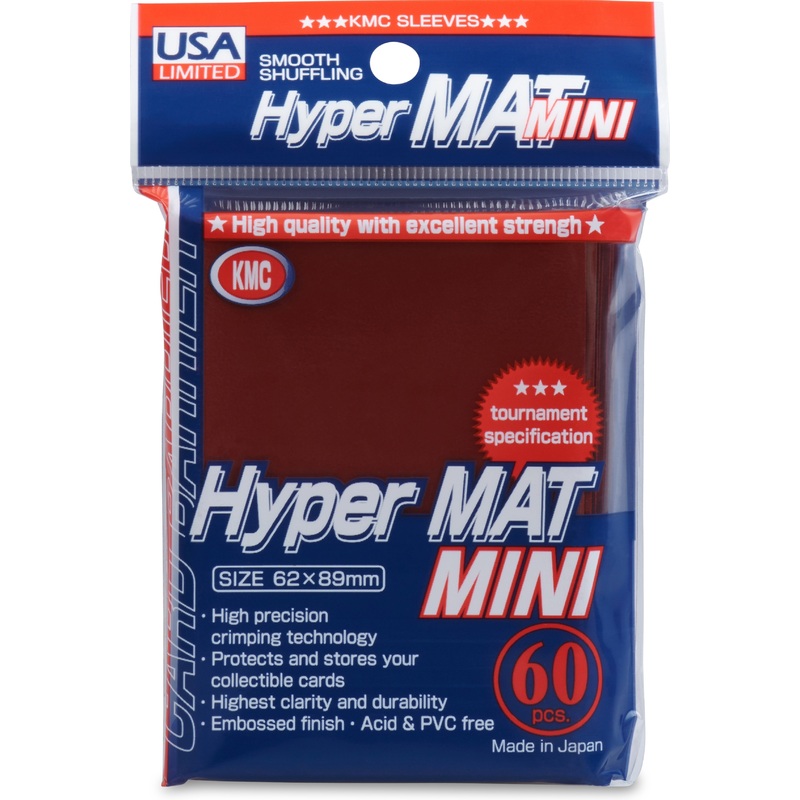 KMC Card Barrier - Small Size - Hyper Mat Mini - Red