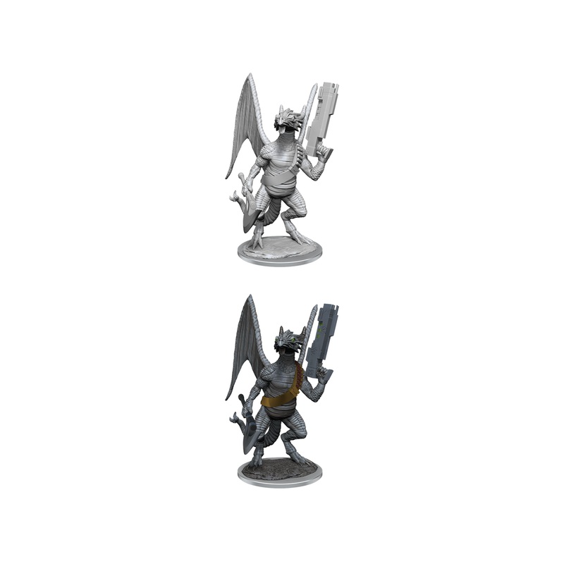Paizo - Starfinder - Unpainted Miniatures - Deep Cuts - Dragonkin - 90502