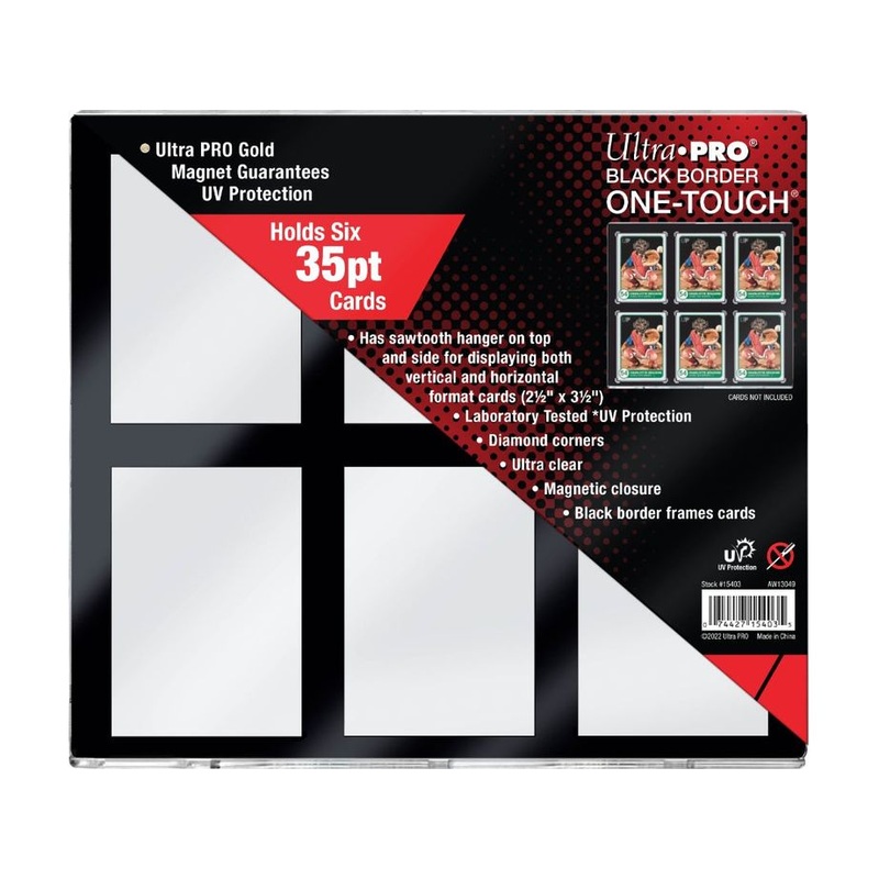 Ultra Pro - One-Touch 35pt - 6-Card Holder - Black Border