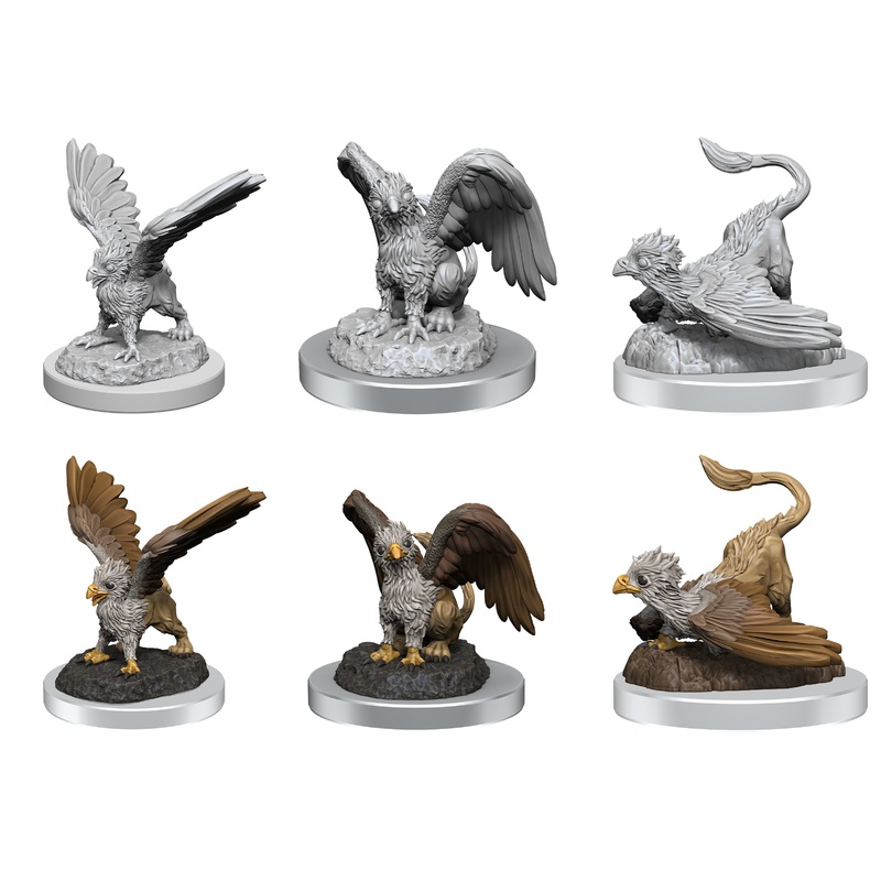 Wizkids - Dungeons and Dragons - Unpainted Miniature - Nolzurs Marvellous Miniatures - Griffon Hatchlings - 90494