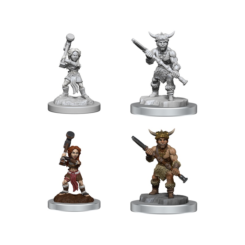 Wizkids - Dungeons and Dragons - Unpainted Miniature - Nolzurs Marvellous Miniatures - Halfling Barbarians - 90412