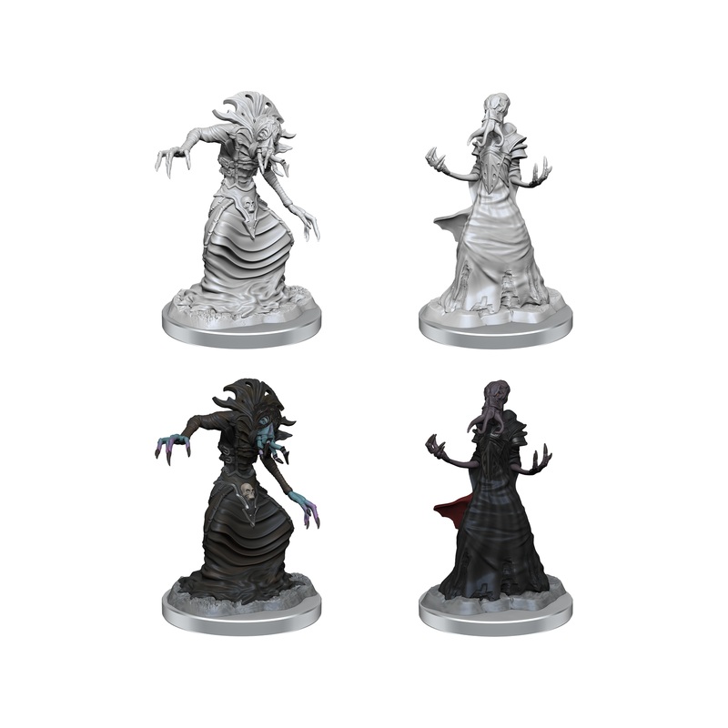 Wizkids - Dungeons and Dragons - Unpainted Miniature - Nolzurs Marvellous Miniatures - Mind Flayers - 90527