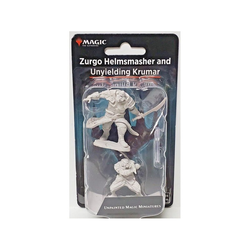 Wizkids - Magic the Gathering - Unpainted Miniature - Helmsmasher and Krumar - 90397