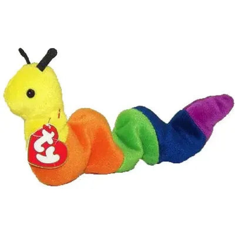 TY Beanie Baby - Inch the Inchworm  Yarn Antennae