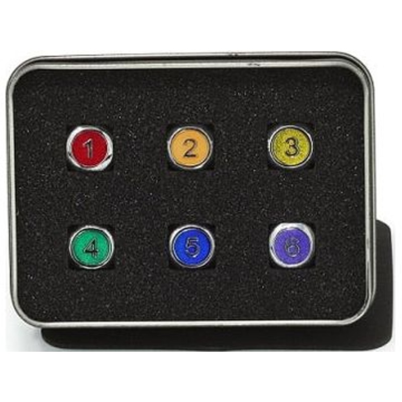 Die Hard Dice - Gemstone Rainbow with Orange - Set of 7
