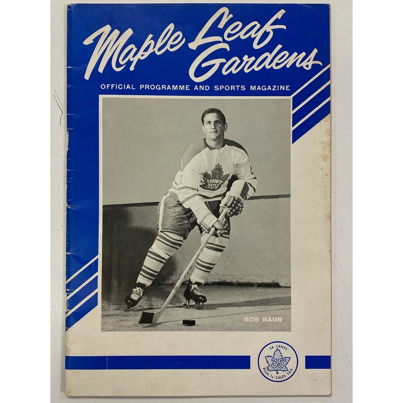 Maple Leaf Gardens - Official Program and Sports Magazine - Vintage Magazine (Cond. VG+) - MG0105