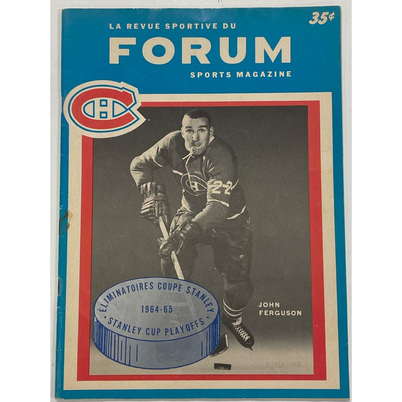 Montreal Forum - Montreal Canadiens Hockey Official Program - 1964-65 Stanley Cup Playoffs - Vintage Magazine (Cond. VF-) - MG0102