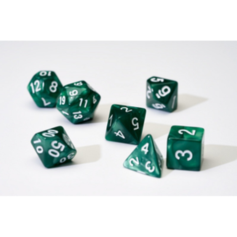 Sirius Dice - 7 Die Set - Pearl Green