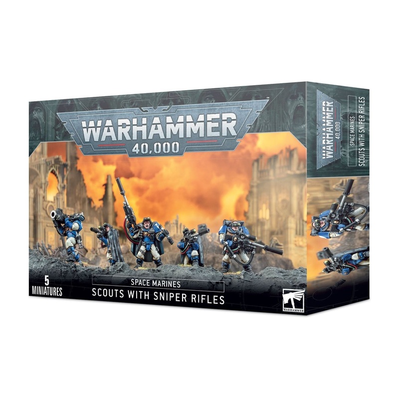 Games Workshop - Warhammer 40K - Space Marines - Scouts with Sniper Rifles - 48-29