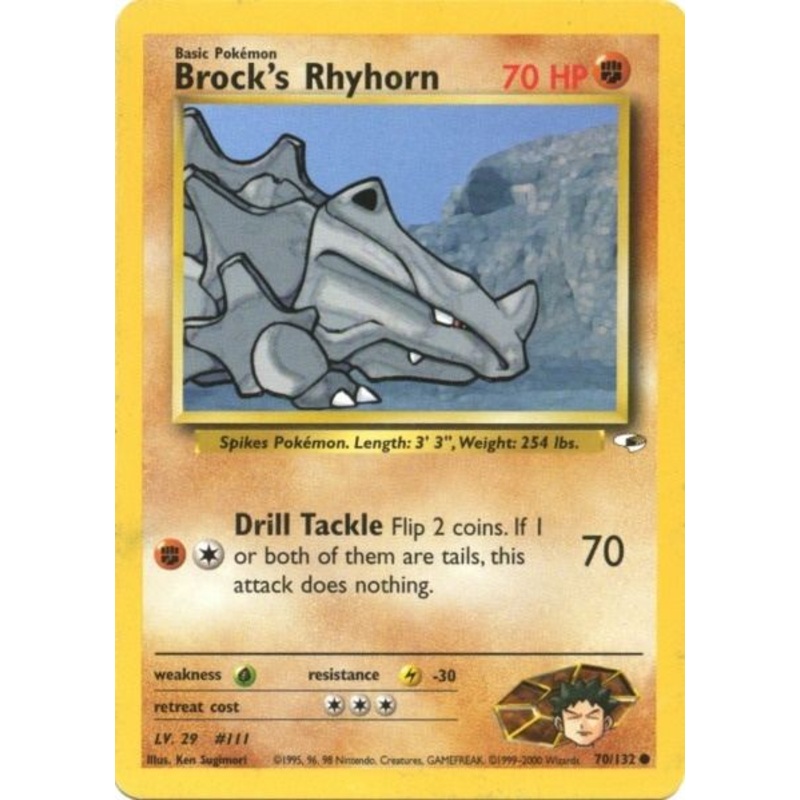 Brock's Rhyhorn (70/132) [Gym Heroes Unlimited]