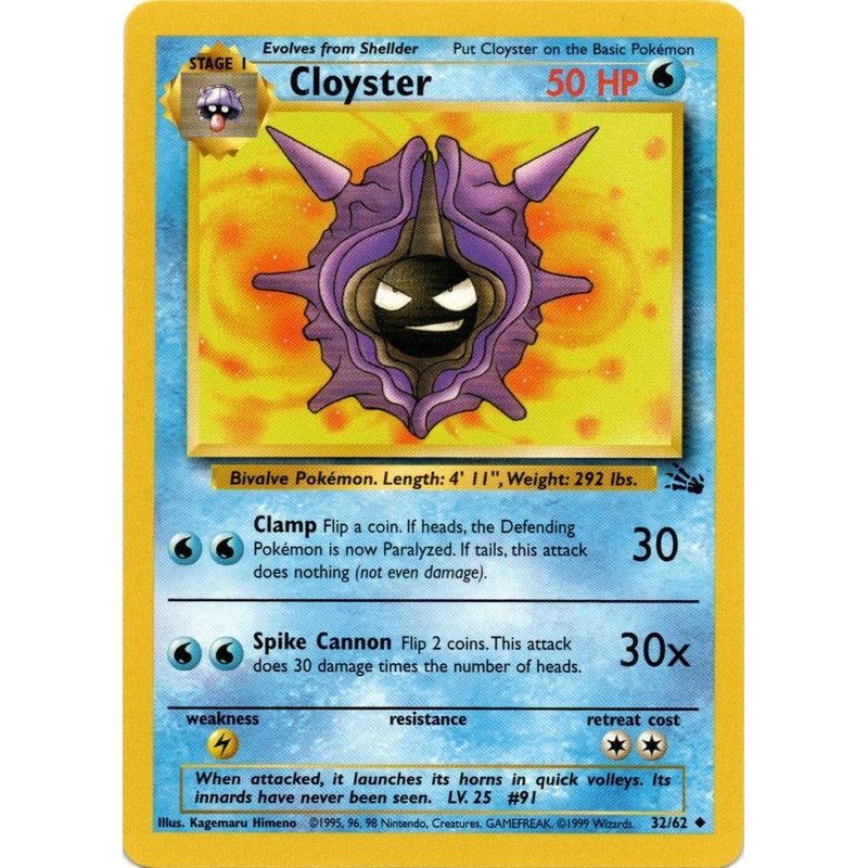 Cloyster (32/62) [Fossil Unlimited]