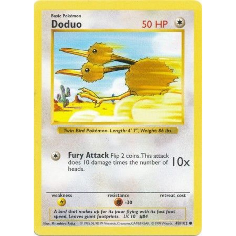 Doduo (48/102) [Base Set Shadowless Unlimited]