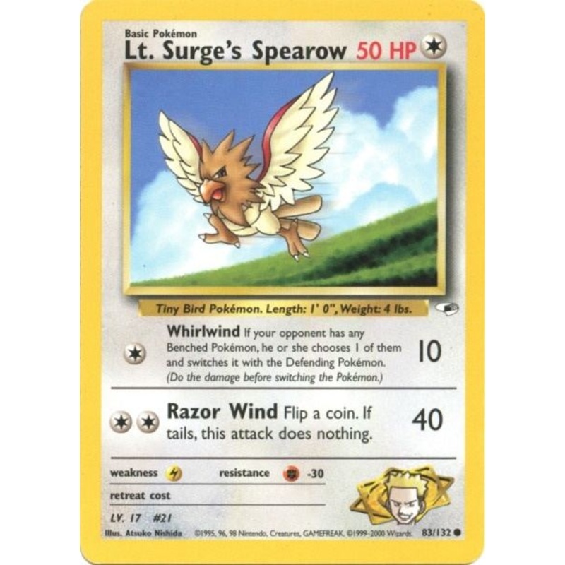 Lt. Surge's Spearow (83/132) [Gym Heroes Unlimited]