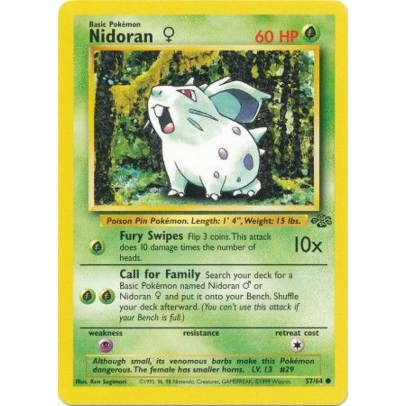 Nidoran (57/64) (Female) [Jungle Unlimited]