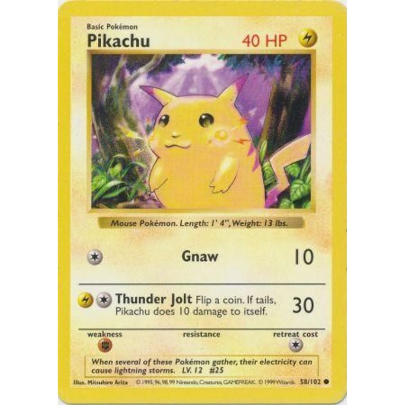 Pikachu (58/102) [Base Set Shadowless Unlimited]