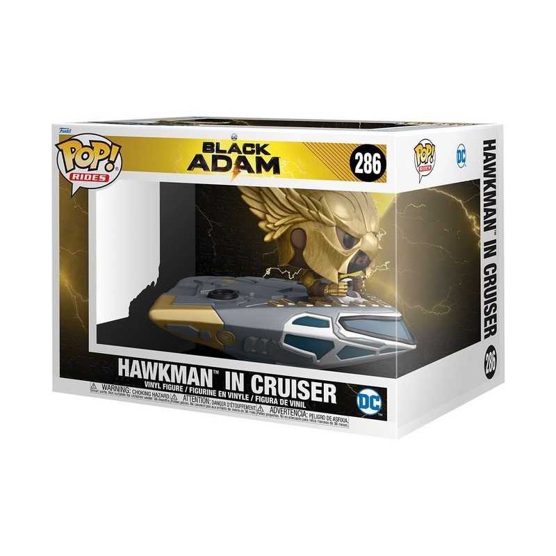 POP! -  Movies - Black Adam - Hawkman in Cruiser - Super Deluxe Pop Ride