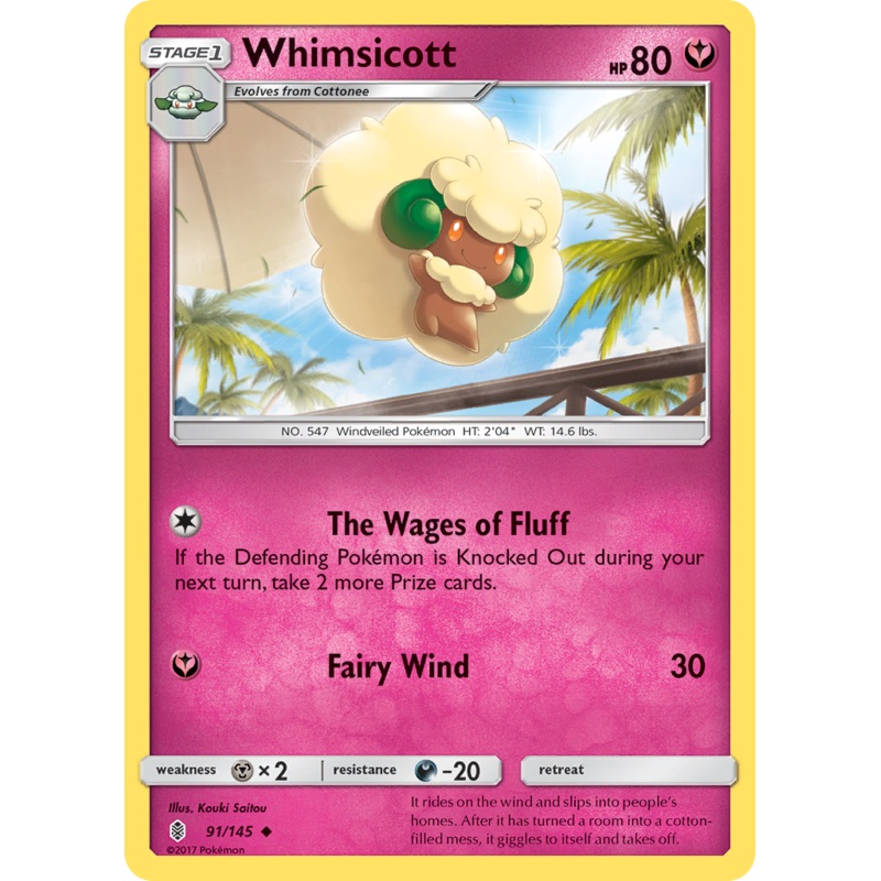 Whimsicott (91/145) [Sun & Moon: Guardians Rising]