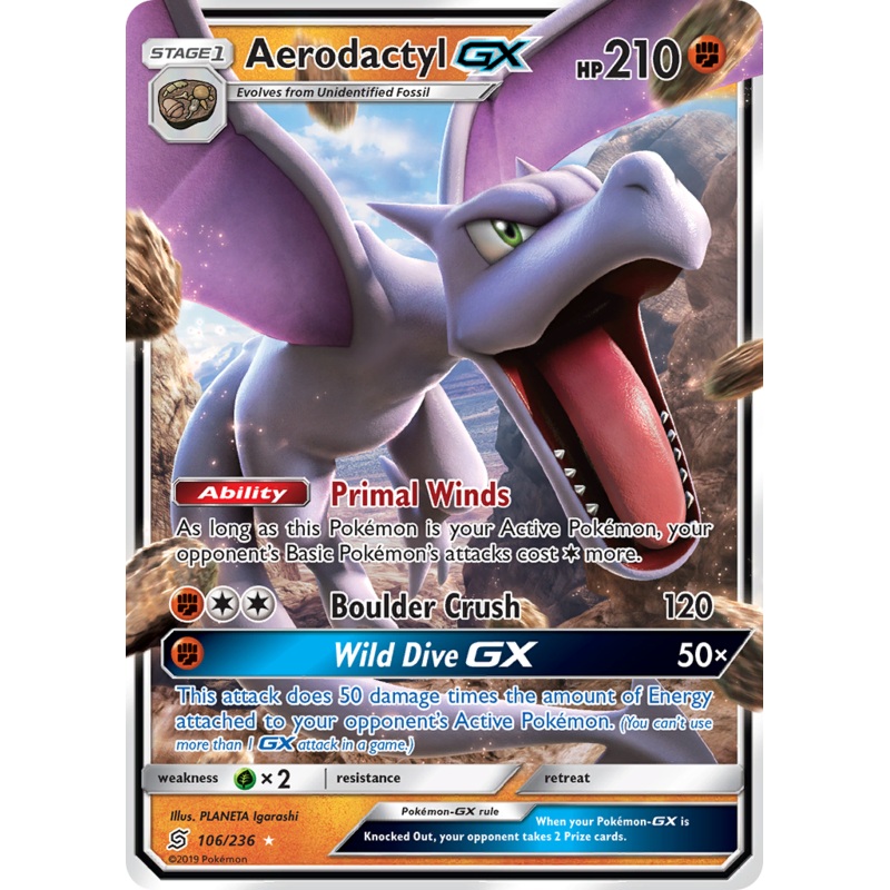 Aerodactyl GX (106/236) [Sun & Moon: Unified Minds]