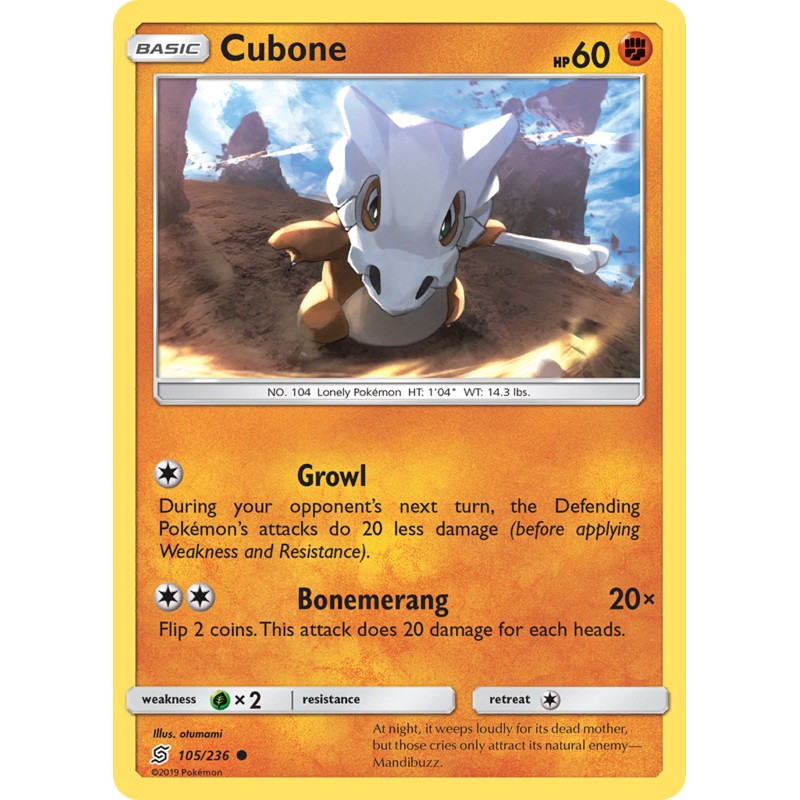 Cubone (105/236) [Sun & Moon: Unified Minds]