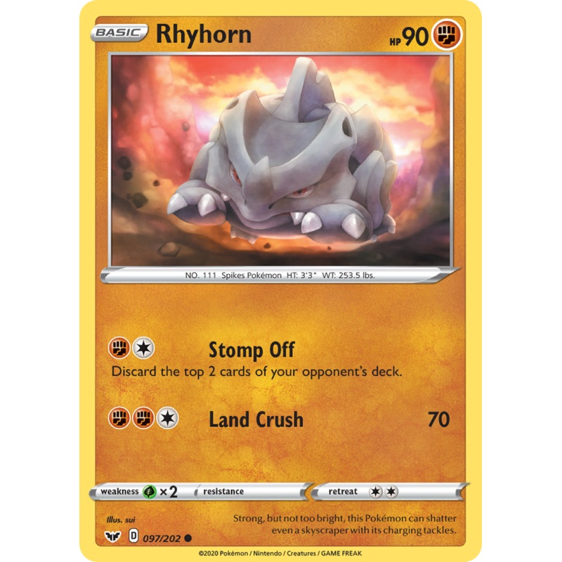 Rhyhorn (097/202) [Sword & Shield: Base Set]