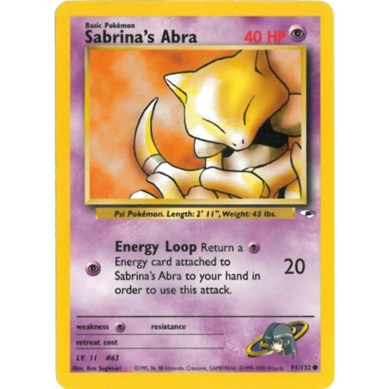 Sabrina's Abra (91/132) [Gym Heroes Unlimited]