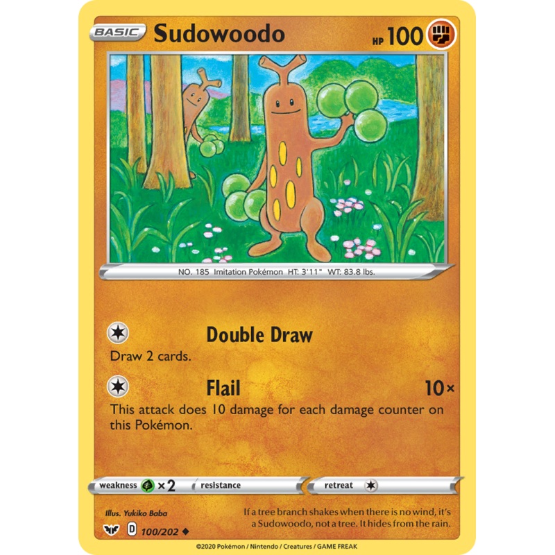 Sudowoodo (100/202) [Sword & Shield: Base Set]