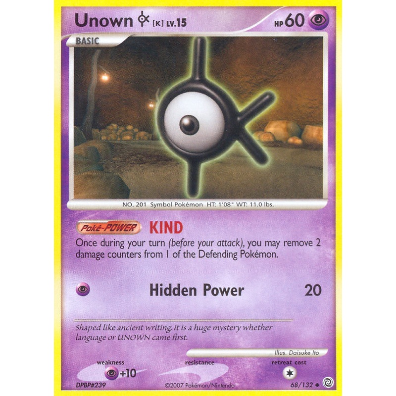 Unown K (68/132) [Diamond & Pearl: Secret Wonders]
