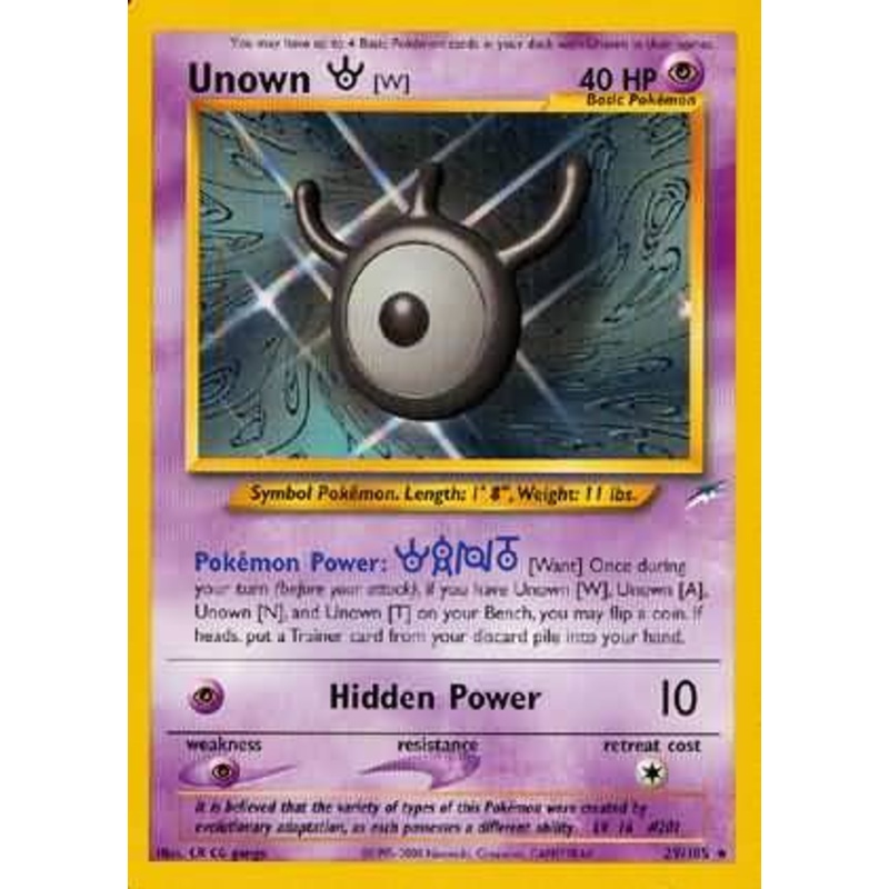 Unown [W] (29/105) [Neo Destiny Unlimited]