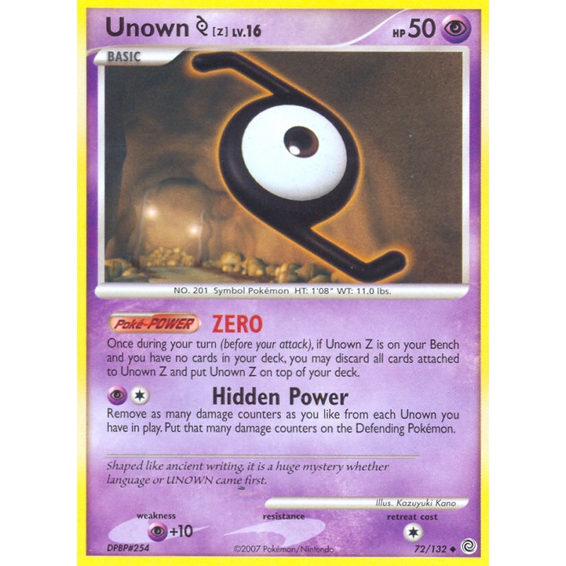 Unown Z (72/132) [Diamond & Pearl: Secret Wonders]