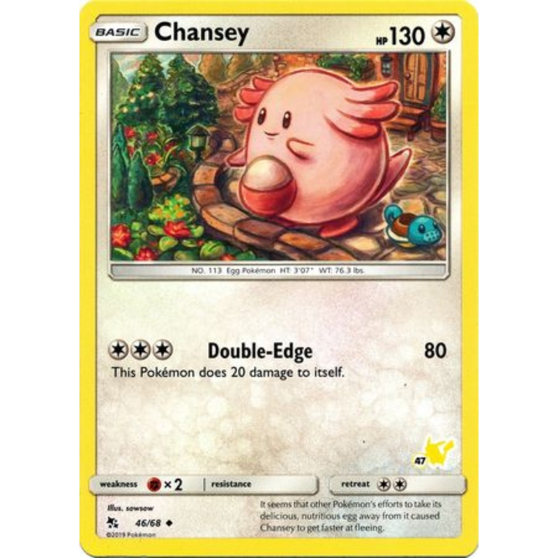 Chansey (46/68) (Pikachu Stamp #47) [Battle Academy 2020]